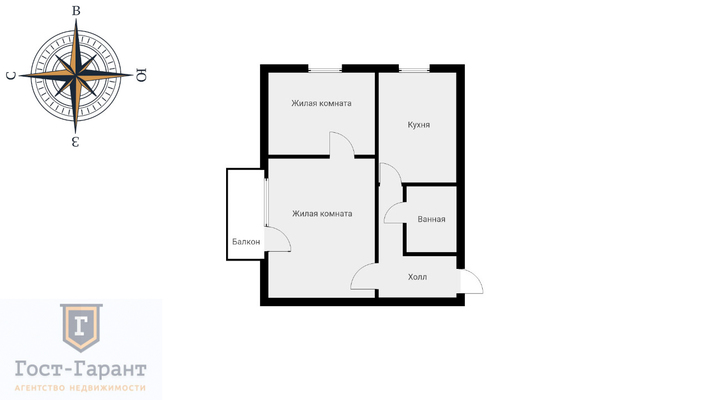 Адрес: Зеленодольская 32 к3, агентство недвижимости Гост-Гарант, комнат: 2. Фото 20