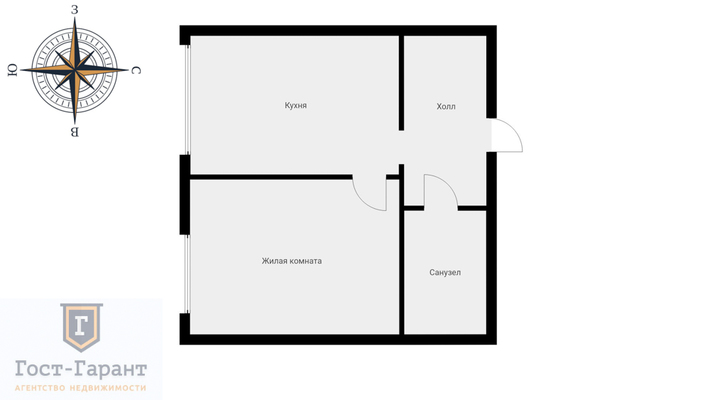 Адрес: Корабельная 17 к2 , агентство недвижимости Гост-Гарант, комнат: 1. Фото 13