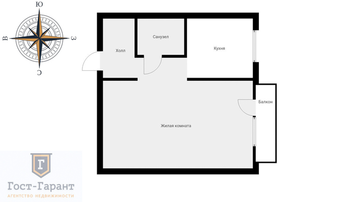Адрес: Москва, улица Никитинская 4 , агентство недвижимости Гост-Гарант, комнат: 1. Фото 9