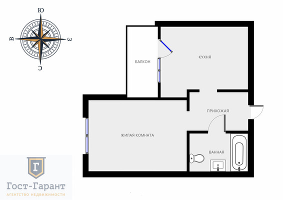 Адрес: Московская область, Щелковский район, пос. Аничково, дом 4, агентство недвижимости Гост-Гарант, планировка: Индивидуальный проект, комнат: 1. Фото 11