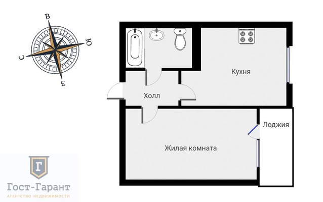 Адрес: Московская область, Люберцы, мкр. Люберцы 2015 2018, Дружбы улица, дом 9, агентство недвижимости Гост-Гарант, планировка: Индивидуальный проект, комнат: 1. Фото 13